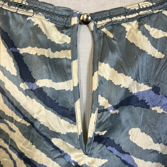 BANANA REPUBLIC Size 14 100% Crinkle Silk Ocean Beach Waves Tankdress $149 NEW - Picture 7 of 16